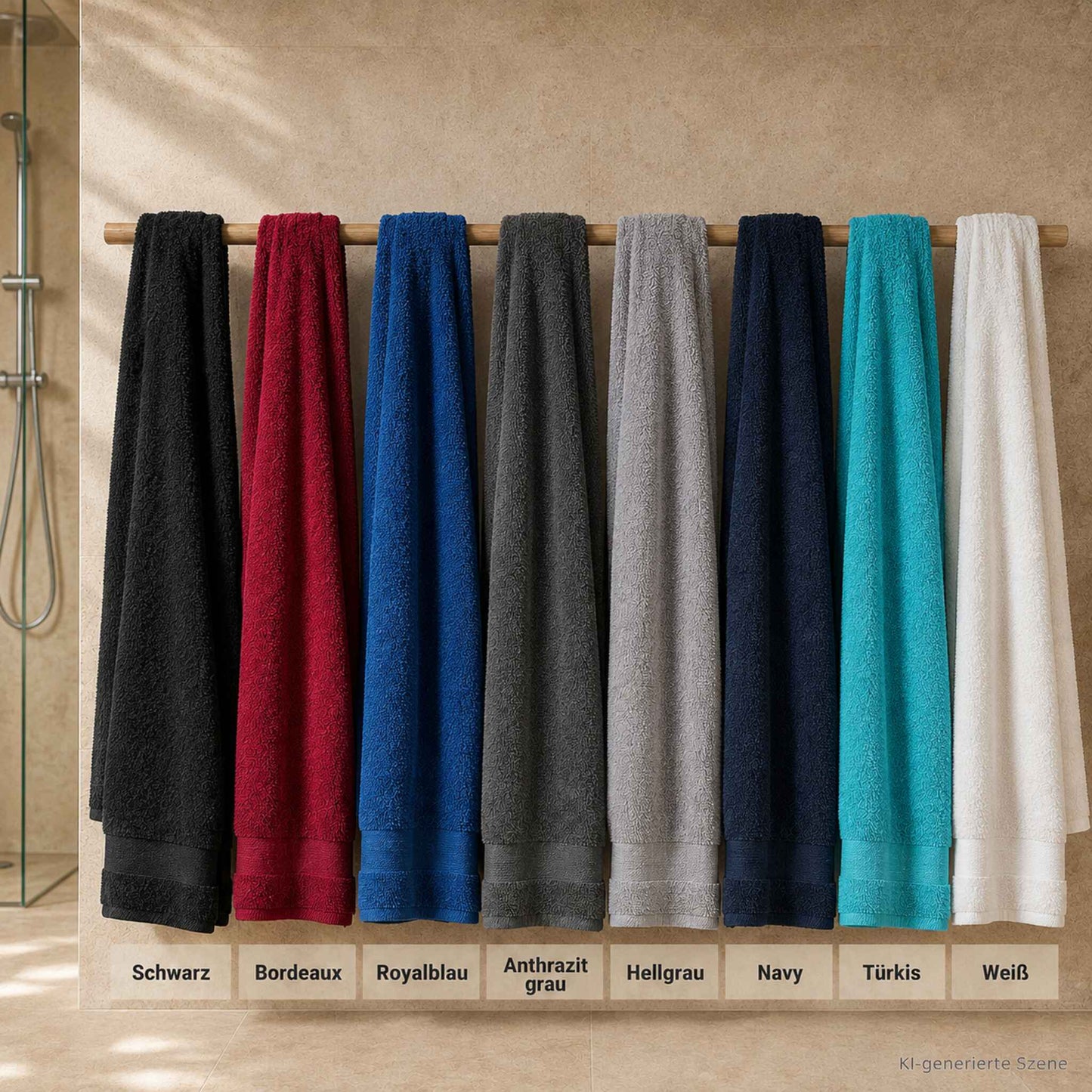Verschiedene Handtuchfarben