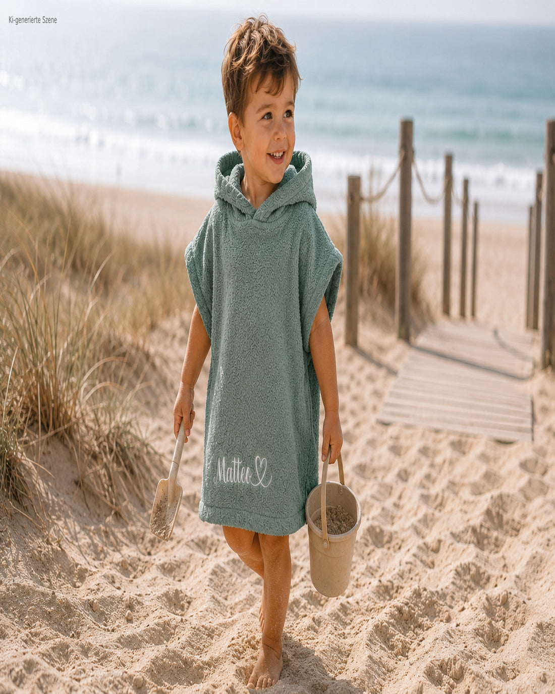 Badeponcho bestickt mit Name