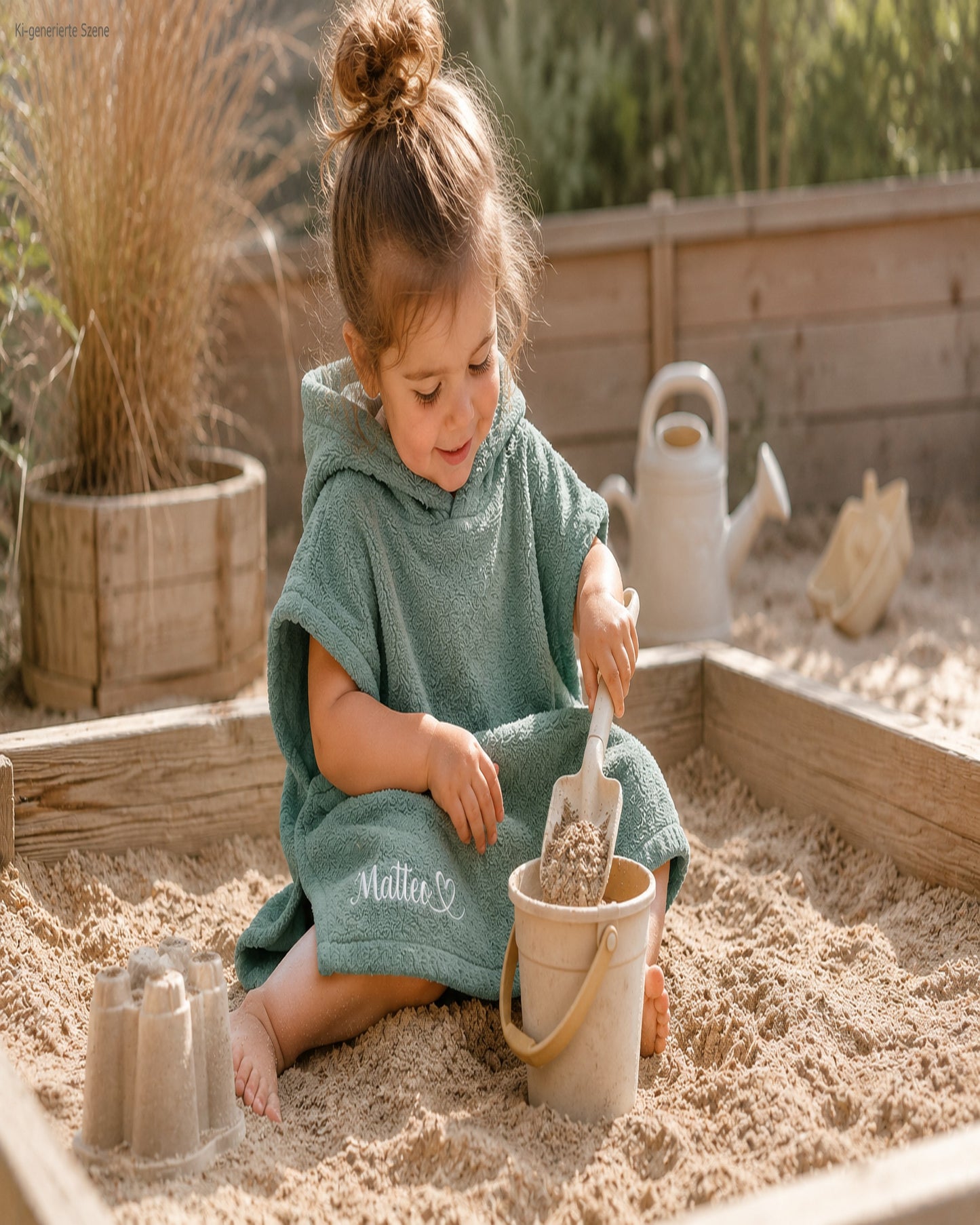 Personalisierter Badeponcho Kinder mit Name bestickt