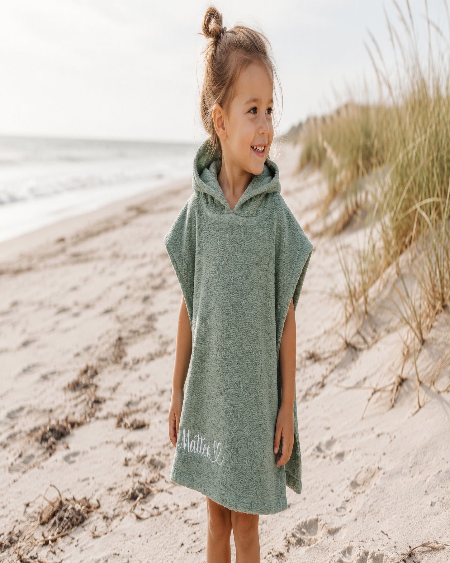 Personalisierter Badeponcho Kinder mit Name bestickt