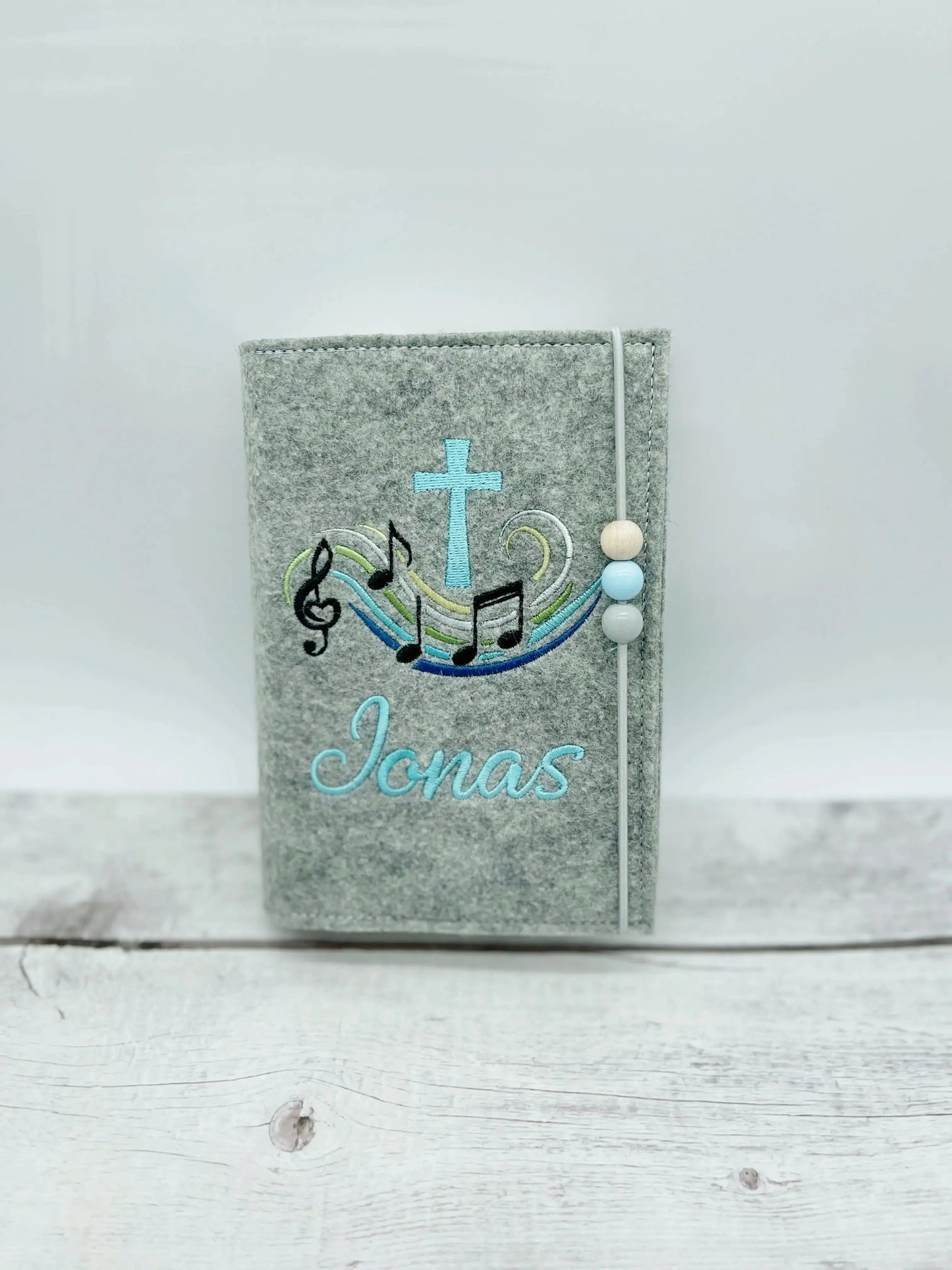 Gotteslobhülle Filz Kreuzmotiv – personalisiert & mit Name Mein Shop
