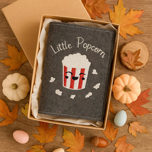 Mutterpasshülle „Popcorn“ herbstlich gestaltet