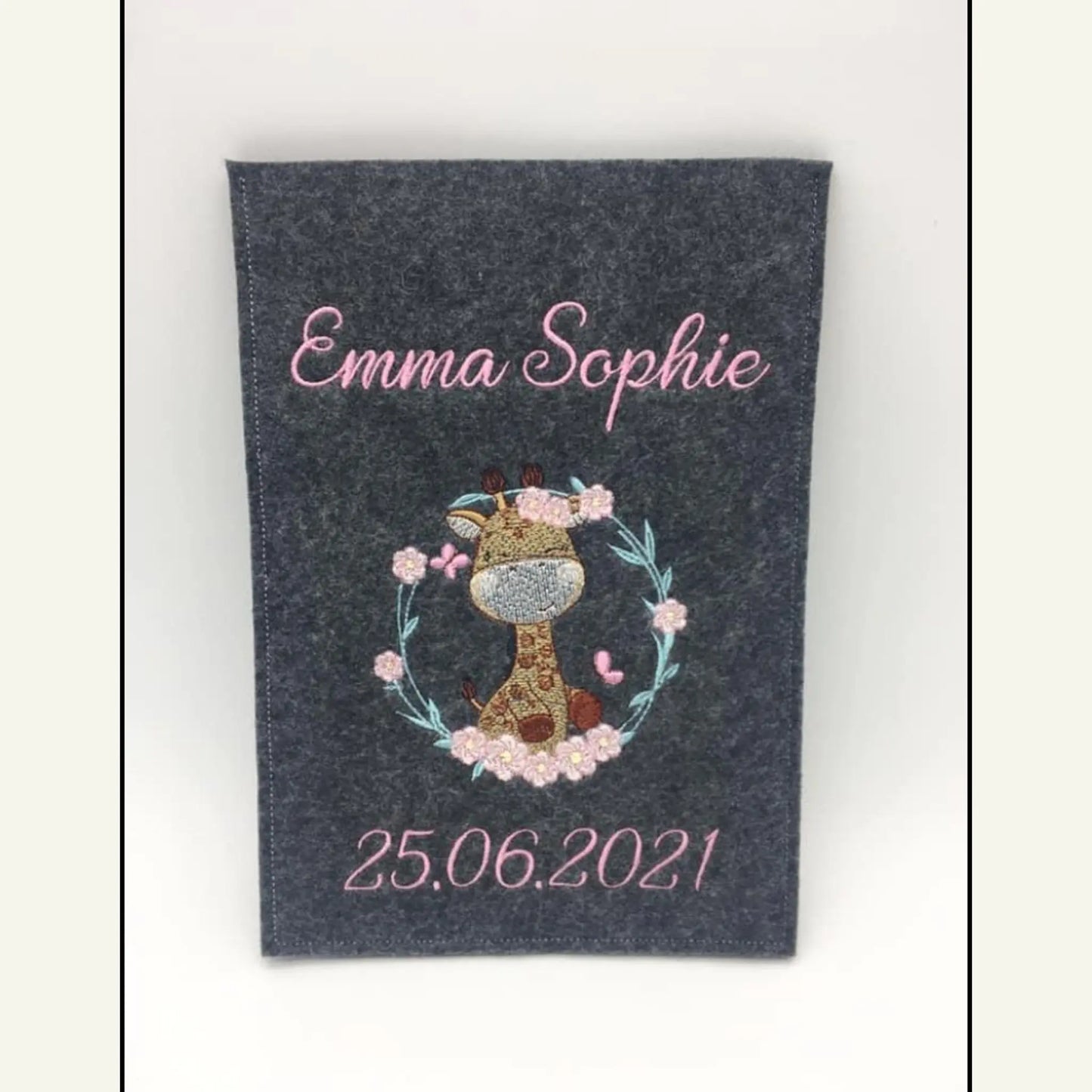 U-Hefthülle Filz personalisiert mit Tiermotiv | Geschenk Geburt & Taufe Mein Shop
