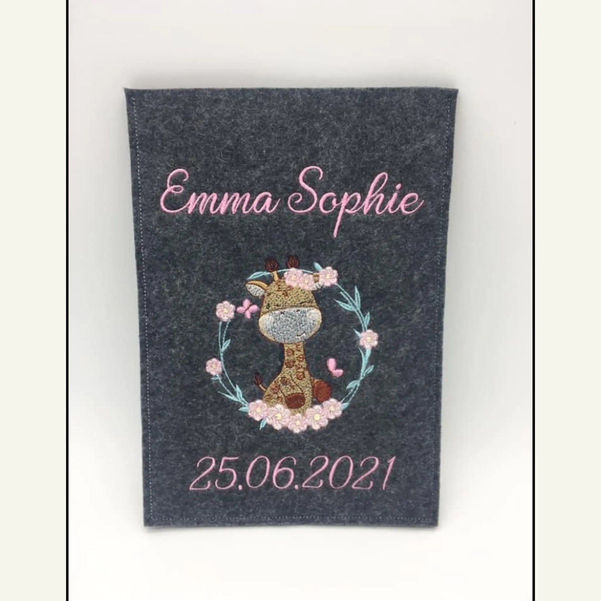 U-Hefthülle Filz personalisiert mit Tiermotiv | Geschenk Geburt & Taufe Mein Shop