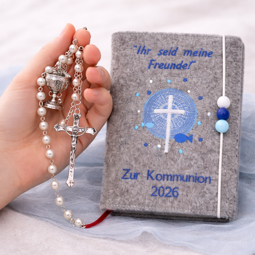 Rosenkranz zur Erstkommunion mit Perlen – klassisch & hochwertig