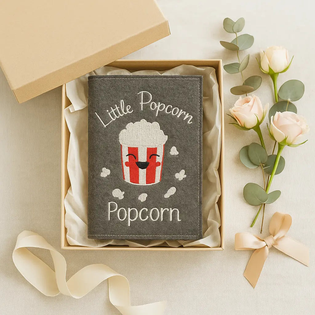 Mutterpasshülle „Popcorn“ floral gestaltet