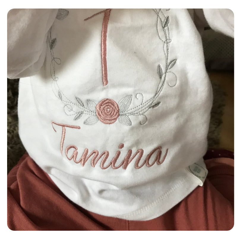 Tragebild Geburtstagsshirt Rose 2