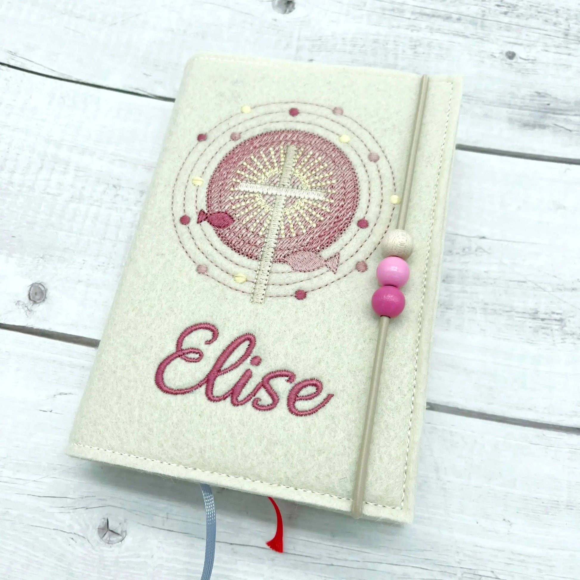 Gotteslobhülle Filz Kreuzmotiv – personalisiert & mit Name Mein Shop