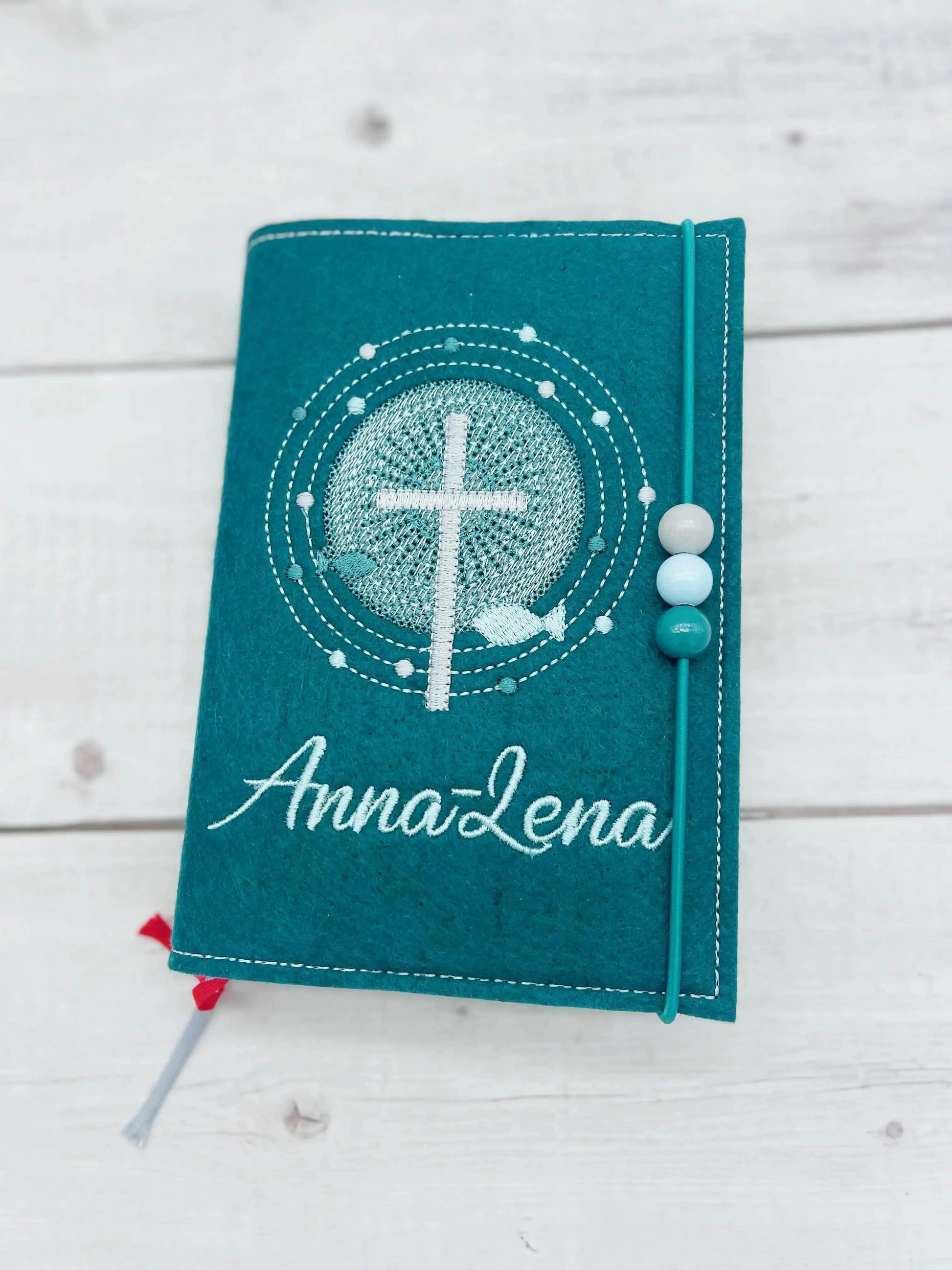 Gotteslobhülle Filz Kreuzmotiv – personalisiert & mit Name Mein Shop