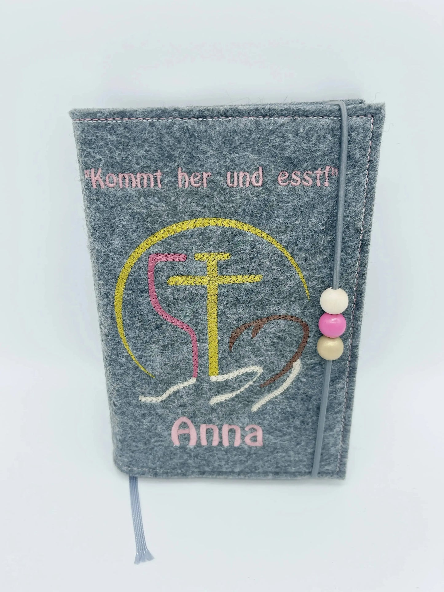 Gotteslobhülle Filz Kreuzmotiv – personalisiert & mit Name Mein Shop
