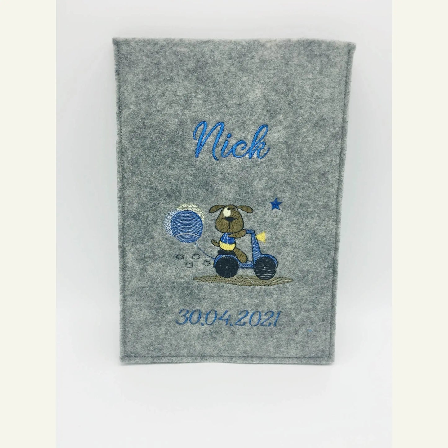 U-Hefthülle Filz personalisiert mit Tiermotiv | Geschenk Geburt & Taufe Mein Shop