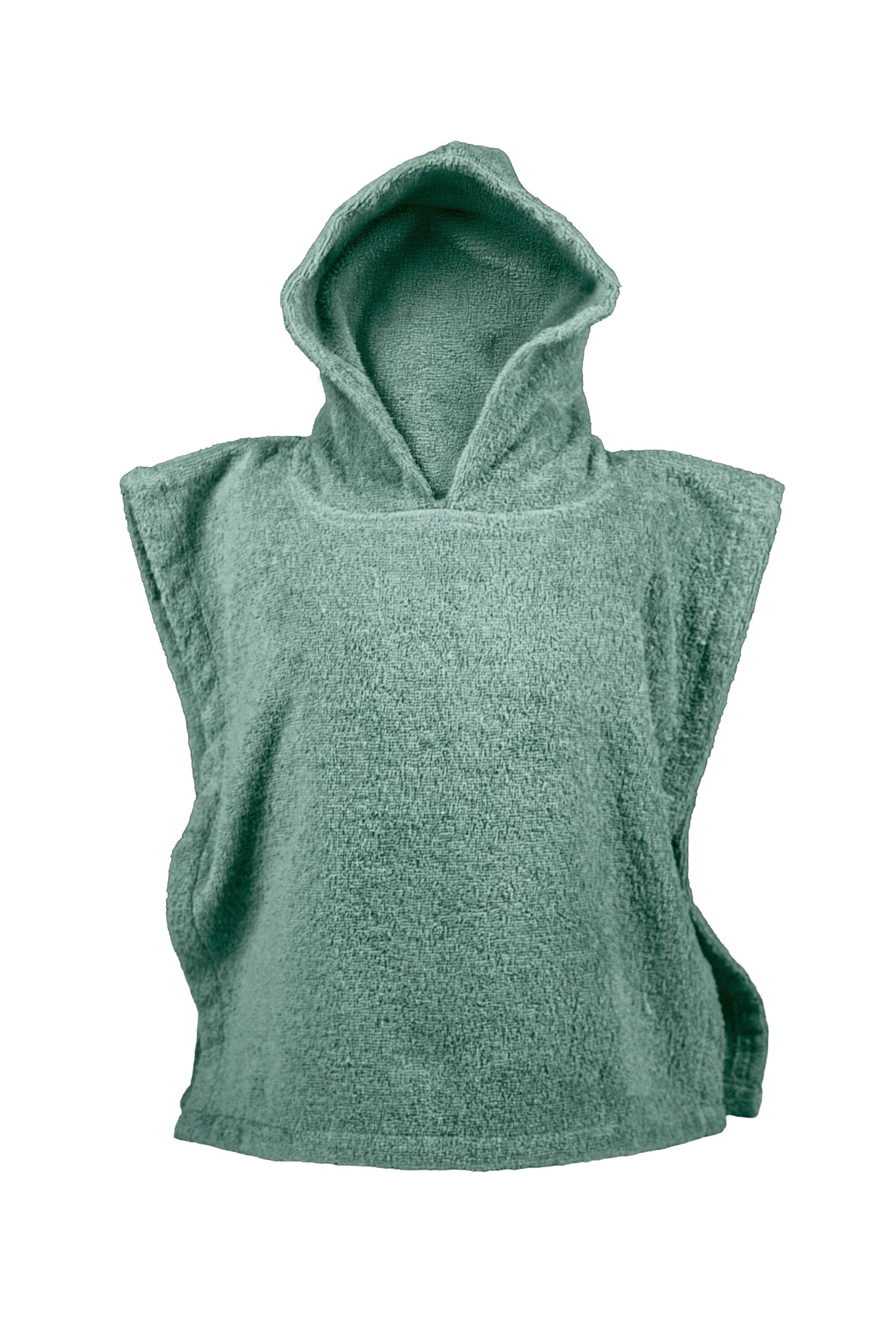 Unbestickter Poncho in old Green 55x55 cm